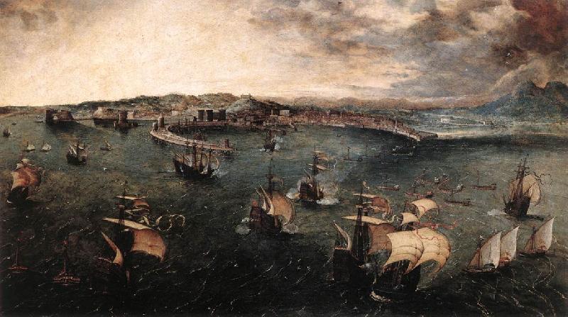 BRUEGEL, Pieter the Elder Naval Battle in the Gulf of Naples fd